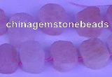 CTD3891 Top drilled 12*16mm - 13*17mm freeform morganite beads