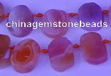 CTD3893 Top drilled 12*16mm - 13*18mm freeform red Botswana agate beads