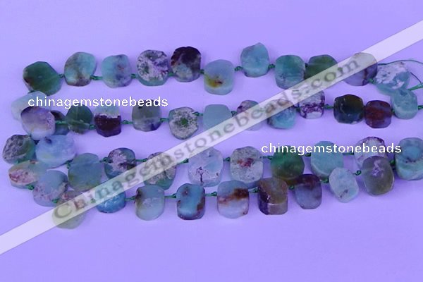 CTD3895 Top drilled 12*16mm - 13*18mm freeform Australia chrysoprase beads