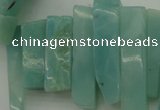 CTD390 Top drilled 10*20mm - 12*50mm wand amazonite beads