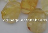 CTD391 Top drilled 20*25mm - 22*30mm freeform citrine beads