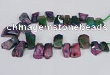 CTD4011 Top drilled 18*25mm - 25*35mm freeform agate beads