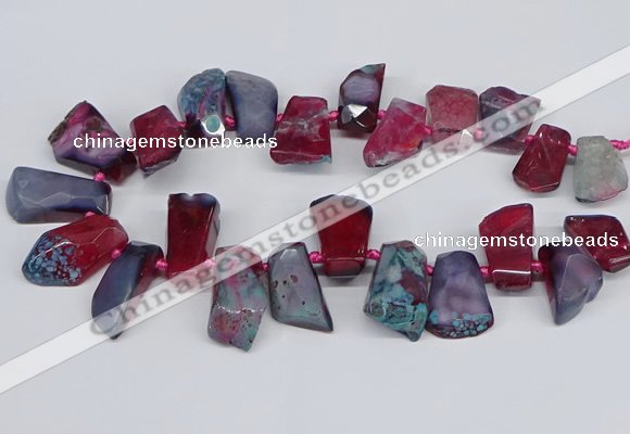 CTD4012 Top drilled 18*25mm - 25*35mm freeform agate beads