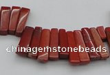 CTD403 Top drilled 4*15mm - 6*20mm sticks red jasper beads