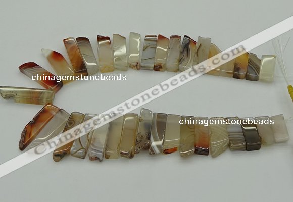 CTD408 Top drilled 10*28mm - 10*50mm sticks agate gemstone beads