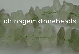 CTD410 Top drilled 4*8mm - 6*15mm nuggets green quartz beads