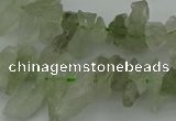 CTD411 Top drilled 6*15mm - 8*25mm nuggets green quartz beads