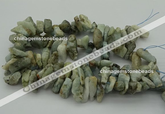 CTD421 Top drilled 10*20mm - 18*35mm nuggets aquamarine beads