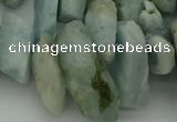 CTD422 Top drilled 10*20mm - 18*35mm nuggets aquamarine beads