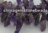 CTD424 Top drilled 4*8mm - 6*15mm nuggets amethyst beads