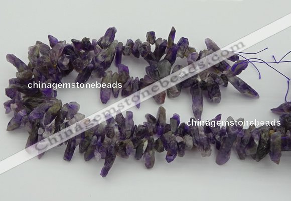 CTD424 Top drilled 4*8mm - 6*15mm nuggets amethyst beads