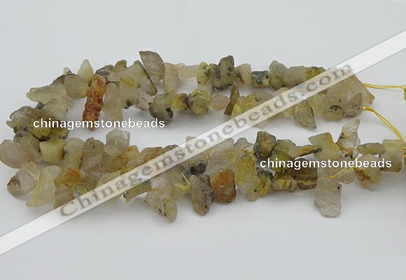 CTD428 Top drilled 8*12mm - 13*18mm nuggets golden rutilated quartz beads