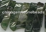 CTD434 Top drilled 10*25mm - 10*45mm sticks moss agate beads