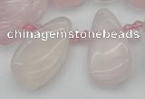 CTD480 Top drilled 10*22mm - 15*45mm freeform rose quartz beads