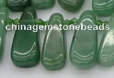 CTD488 Top drilled 10*22mm - 15*45mm freeform green aventurine beads