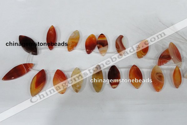 CTD49 Top drilled 13*30mm – 18*45mm marquise agate gemstone beads