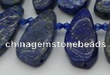 CTD496 Top drilled 10*22mm - 15*45mm freeform lapis lazuli beads