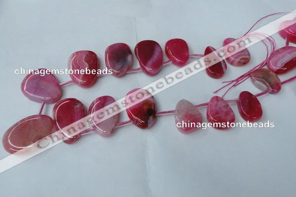 CTD500 Top drilled 20*30mm - 30*40mm freeform agate beads