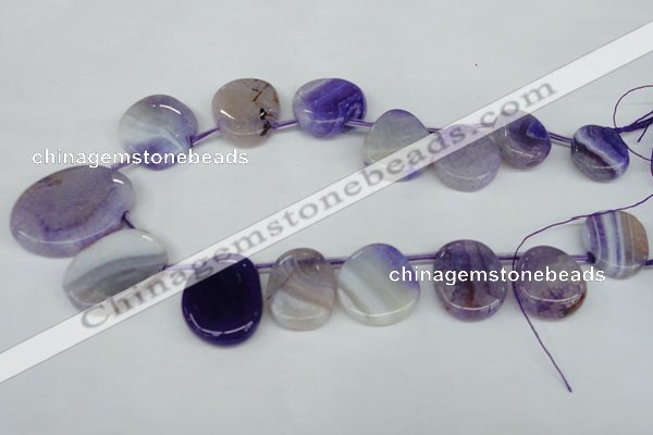 CTD501 Top drilled 20*30mm - 30*40mm freeform agate beads