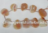 CTD503 Top drilled 25*35mm - 30*40mm freeform agate beads