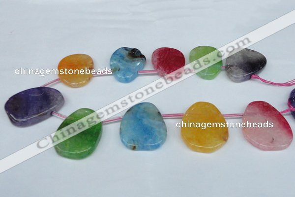 CTD504 Top drilled 25*35mm - 30*40mm freeform agate beads