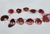 CTD506 Top drilled 25*30mm - 35*40mm freeform agate beads