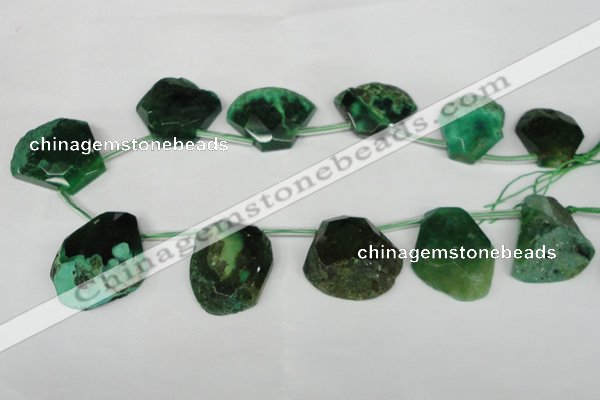 CTD508 Top drilled 25*30mm - 35*40mm freeform agate beads