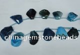 CTD509 Top drilled 25*30mm - 35*40mm freeform agate beads