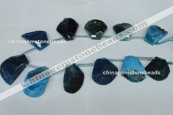 CTD509 Top drilled 25*30mm - 35*40mm freeform agate beads