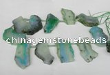 CTD516 Top drilled 20*35mm - 35*48mm freeform agate beads