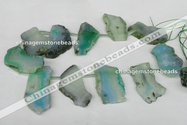 CTD516 Top drilled 20*35mm - 35*48mm freeform agate beads