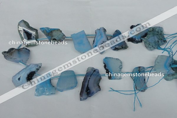 CTD517 Top drilled 15*25mm - 25*35mm freeform agate beads