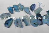 CTD518 Top drilled 20*35mm - 35*48mm freeform agate beads