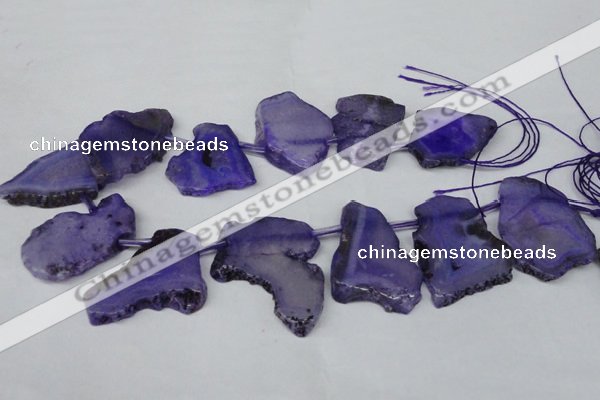 CTD520 Top drilled 20*30mm - 30*45mm freeform agate beads