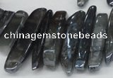 CTD530 Top drilled 10*25mm - 10*60mm wand plated agate beads