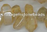 CTD541 Top drilled 12*20mm - 14*35mm nuggets plated quartz beads