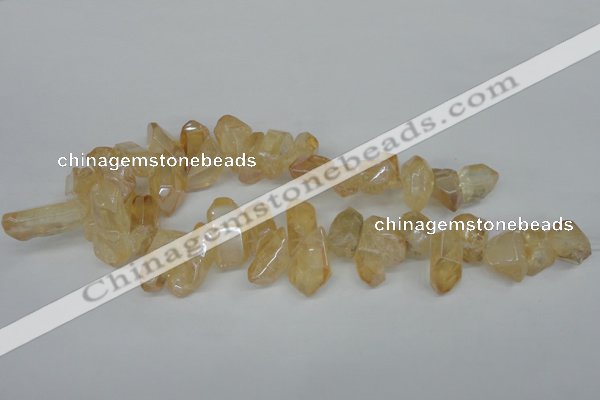 CTD541 Top drilled 12*20mm - 14*35mm nuggets plated quartz beads