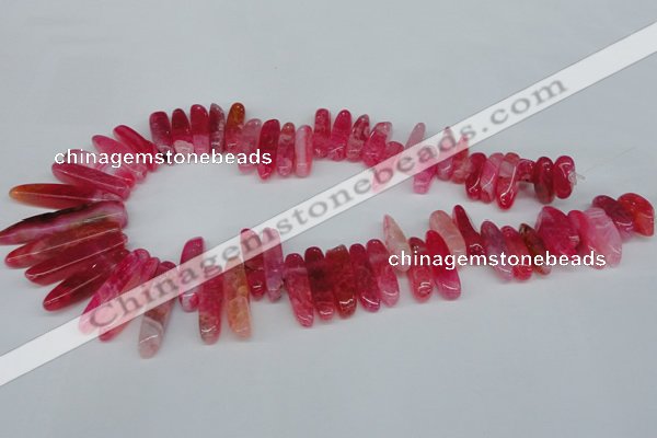 CTD585 Top drilled 6*20mm - 6*45mm wand agate gemstone beads