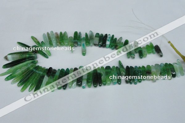 CTD586 Top drilled 6*20mm - 6*45mm wand agate gemstone beads