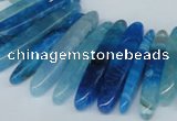 CTD587 Top drilled 6*20mm - 6*45mm wand agate gemstone beads