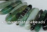 CTD588 Top drilled 6*20mm - 6*45mm wand agate gemstone beads