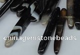 CTD589 Top drilled 6*20mm - 6*45mm wand agate gemstone beads