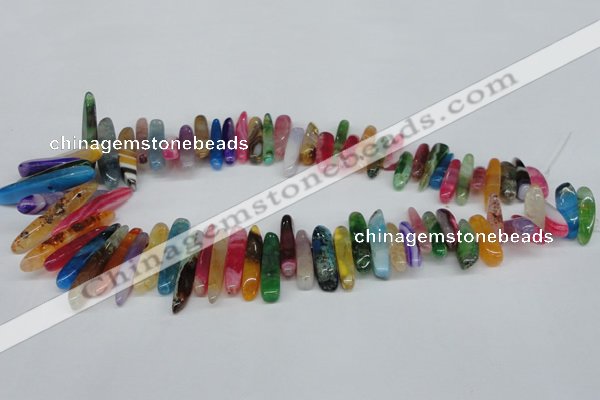 CTD590 Top drilled 6*20mm - 6*45mm wand agate gemstone beads