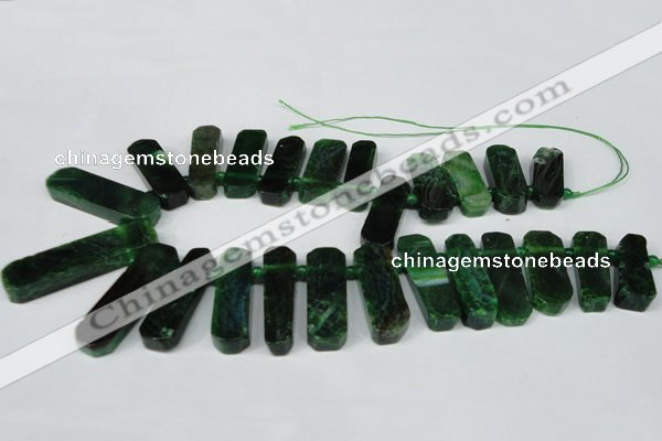 CTD593 Top drilled 12*30mm - 15*50mm wand agate gemstone beads