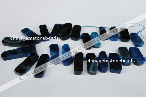 CTD594 Top drilled 12*30mm - 15*50mm wand agate gemstone beads