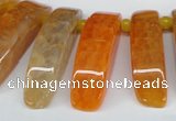 CTD597 Top drilled 10*30mm - 12*45mm wand agate gemstone beads