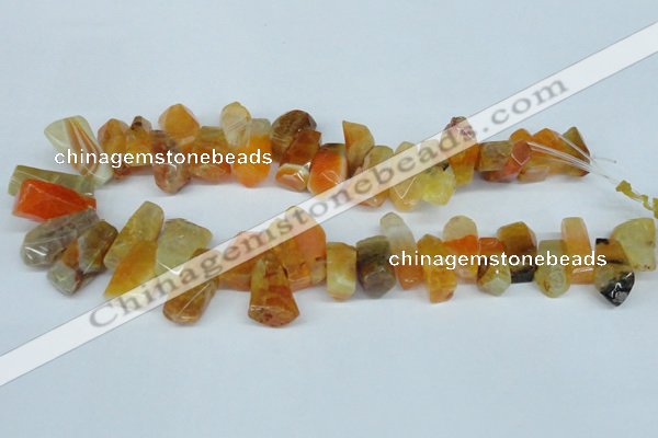 CTD603 Top drilled 10*18mm - 12*28mm nuggets agate gemstone beads