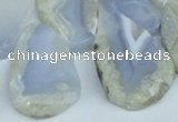 CTD608 Top drilled 18*25mm - 30*45mm freeform blue lace agate beads