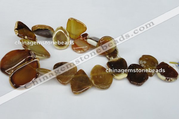 CTD611 Top drilled 25*30mm - 34*45mm freeform agate gemstone beads