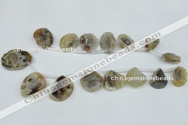 CTD614 Top drilled 15*20mm - 25*35mm freeform agate gemstone beads